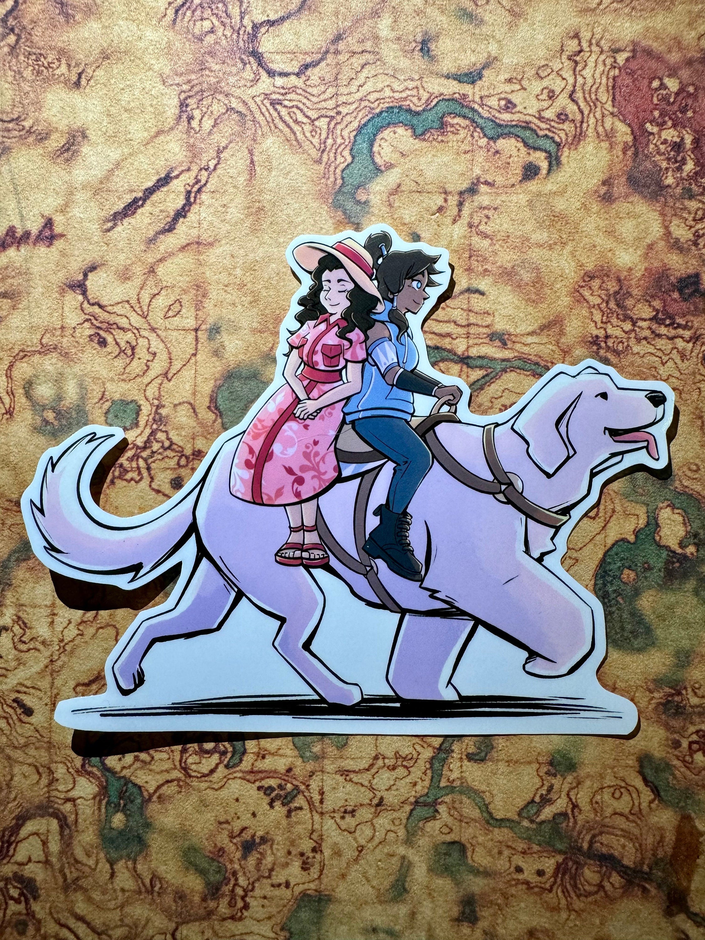 Korrasami and Naga Vinyl Sticker