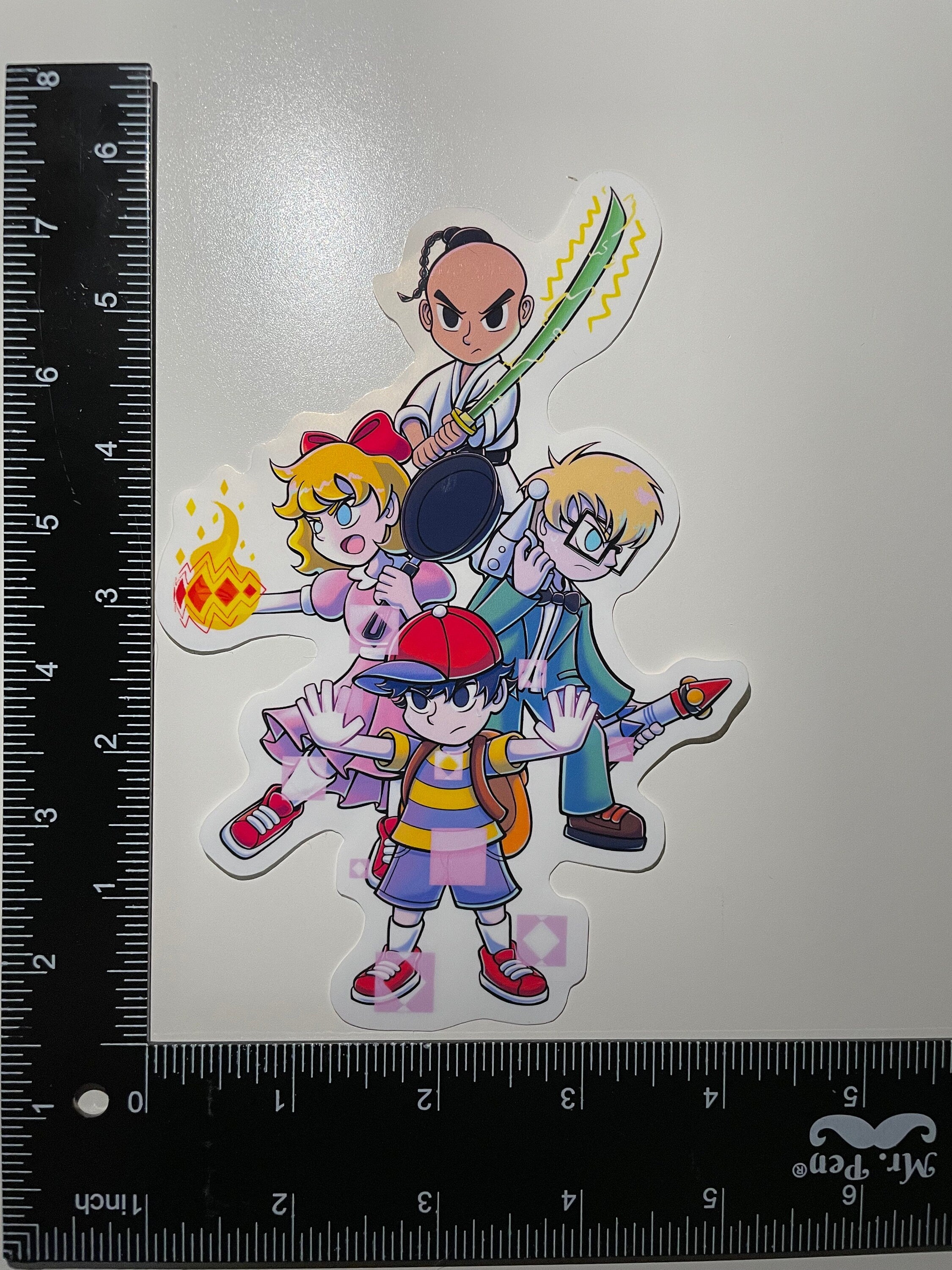 Ness Paula Jeff and Poo Vinyl Sticker