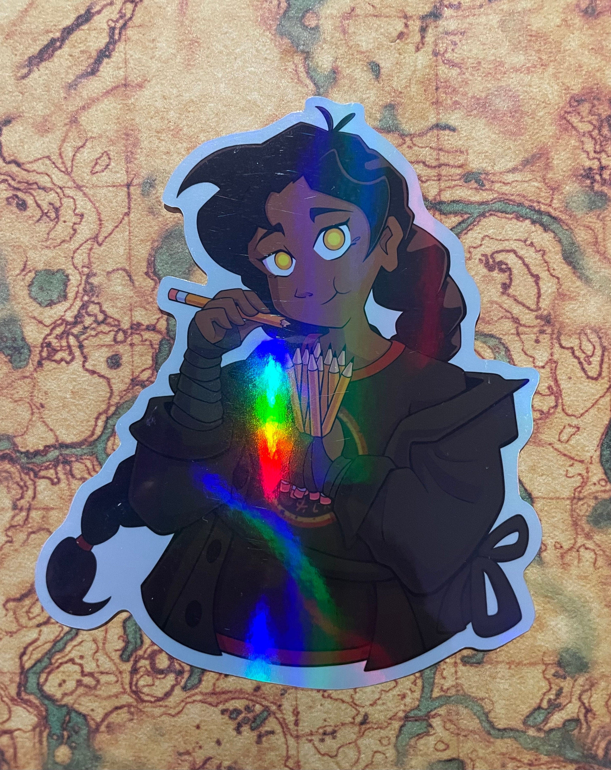 Nona Eating Pencils Vinyl Sticker