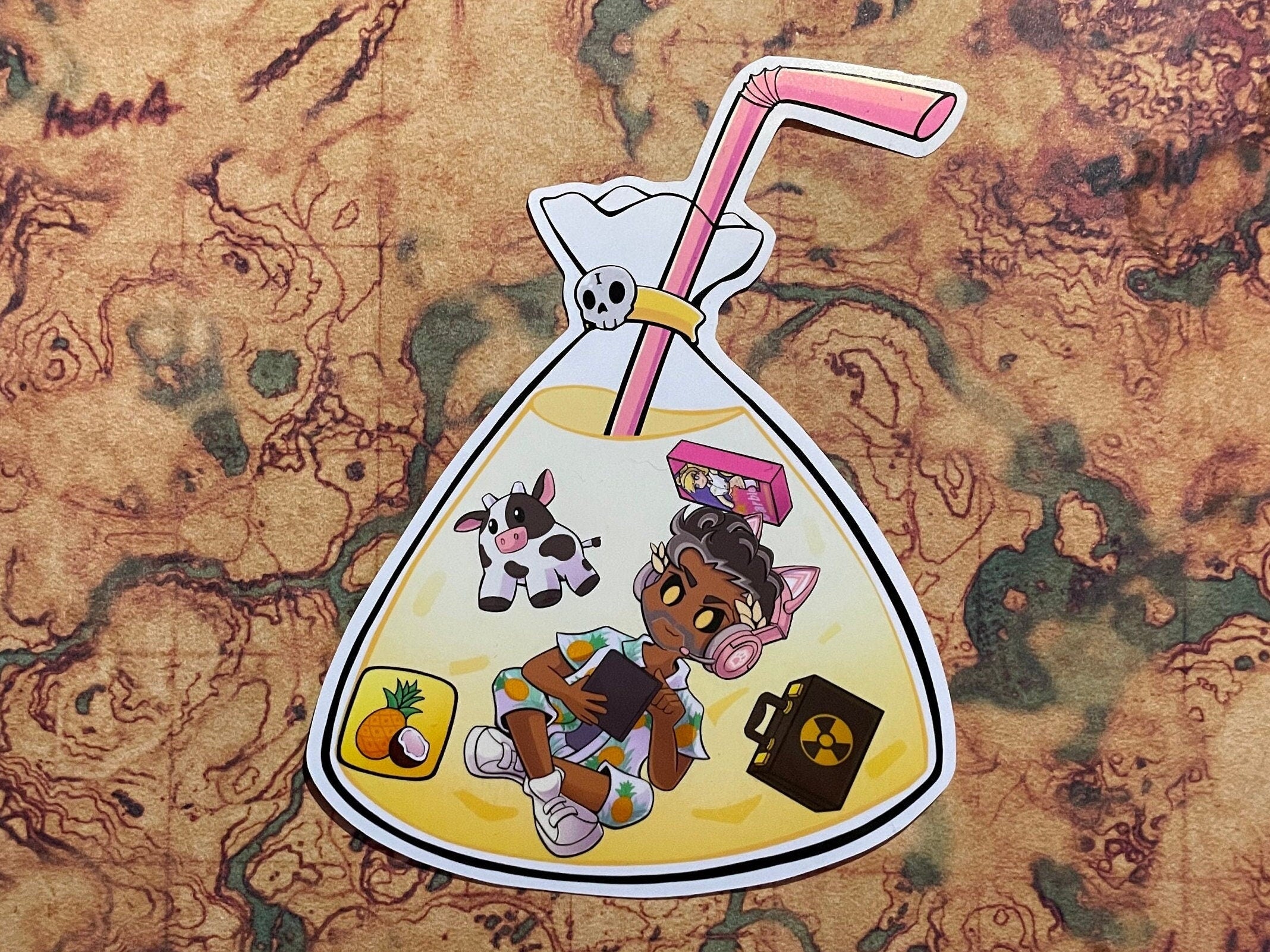 Bag Drinks (John Gaius Piña Colada) Vinyl Sticker