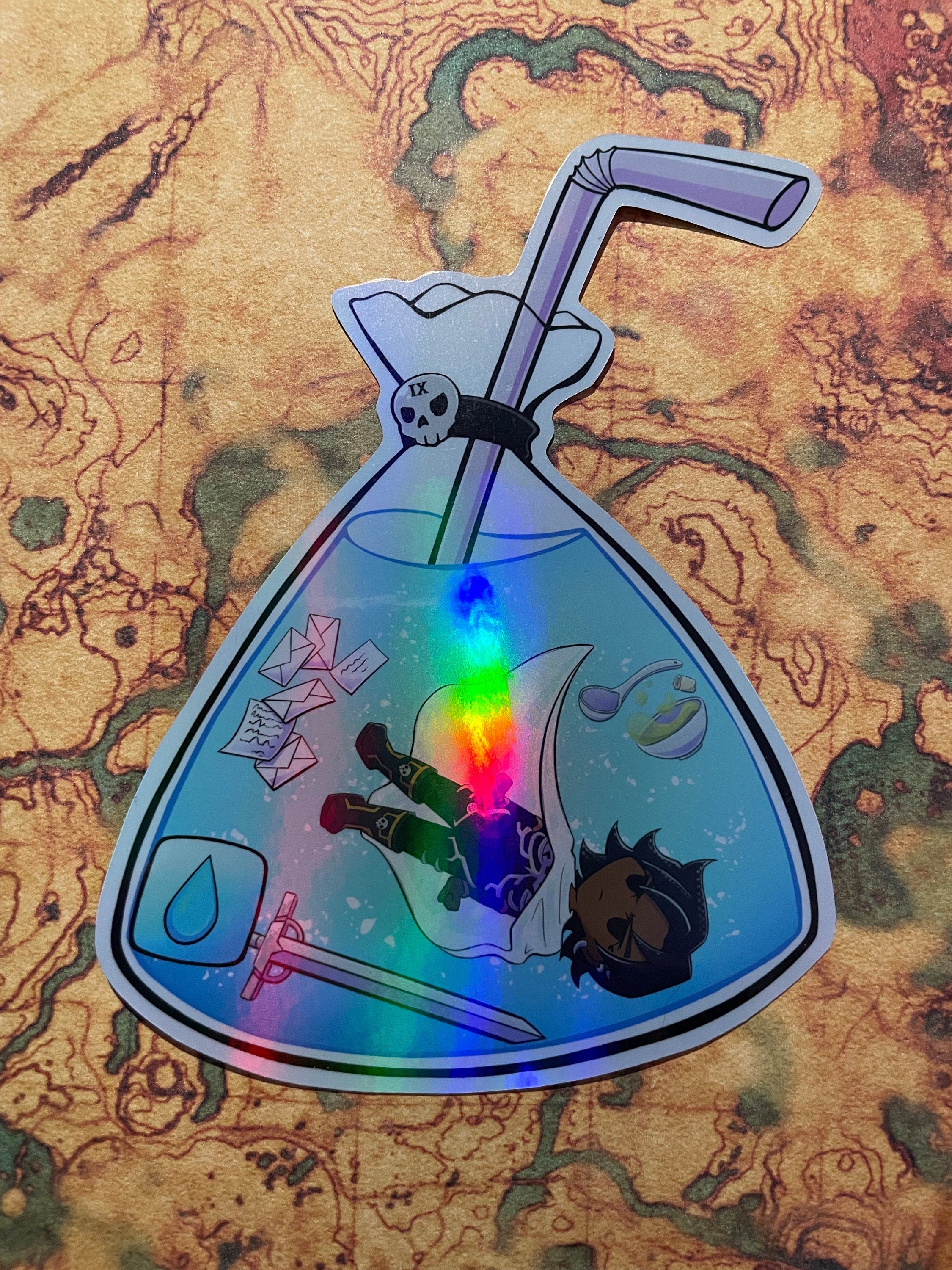 Bag Drinks (Harrow Spring Water) Vinyl Sticker