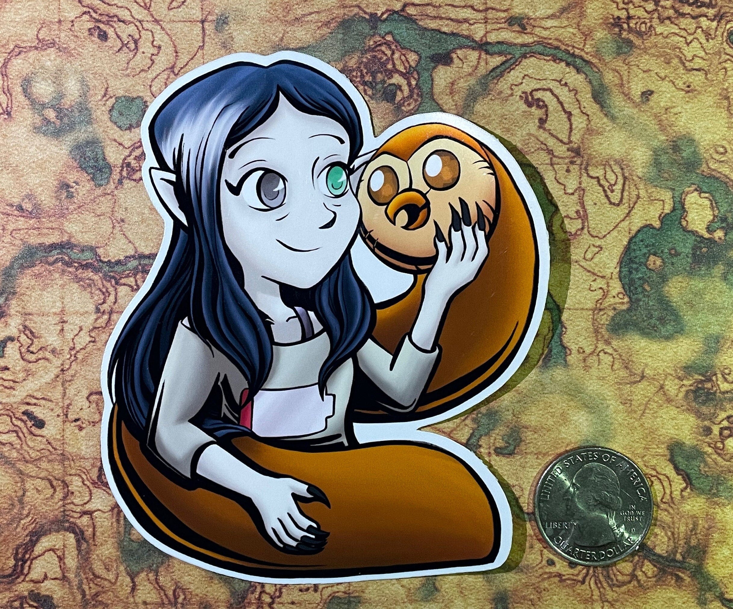 Eda Lilith Hooty Vinyl Sticker