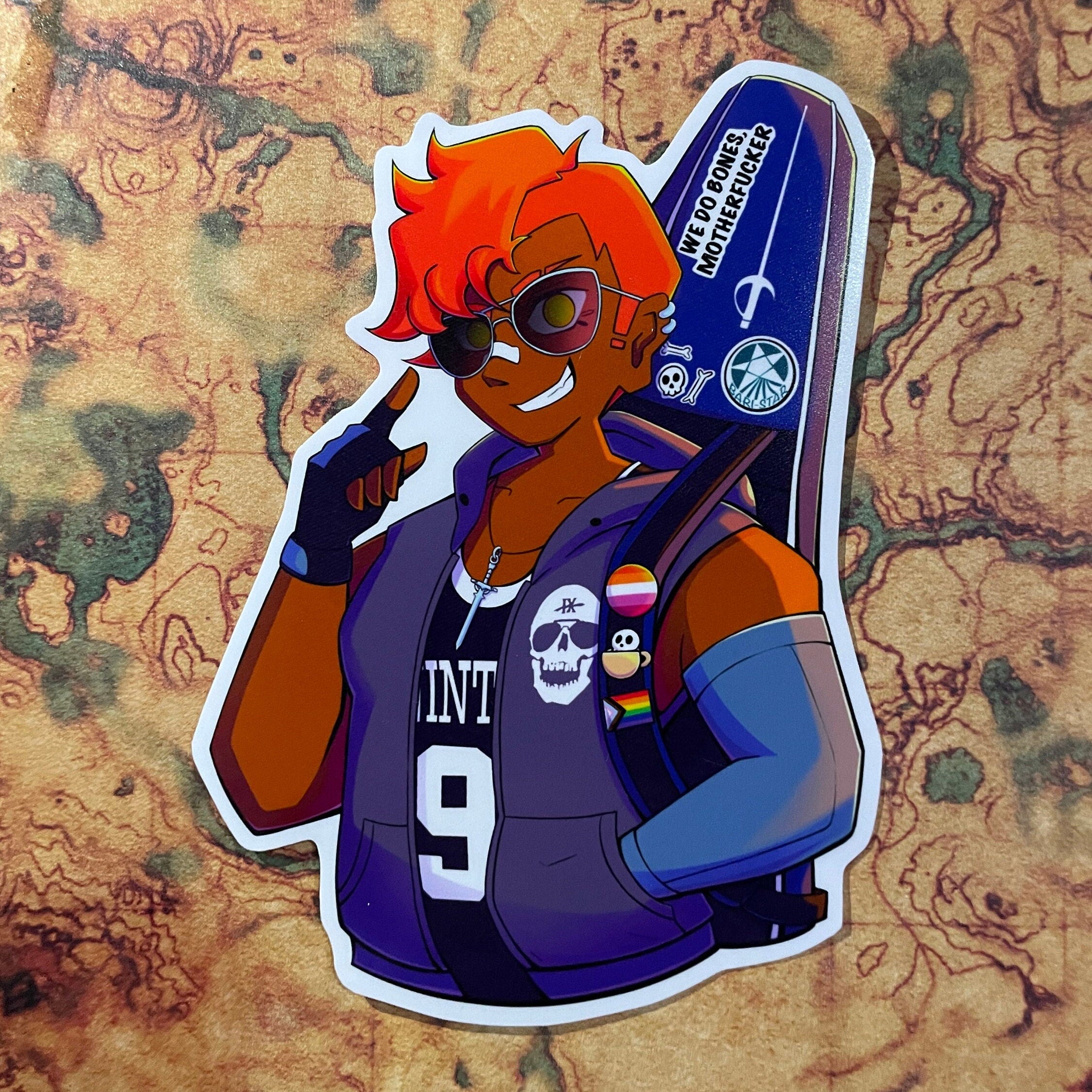 Gideon Nav Jersey Vinyl Sticker