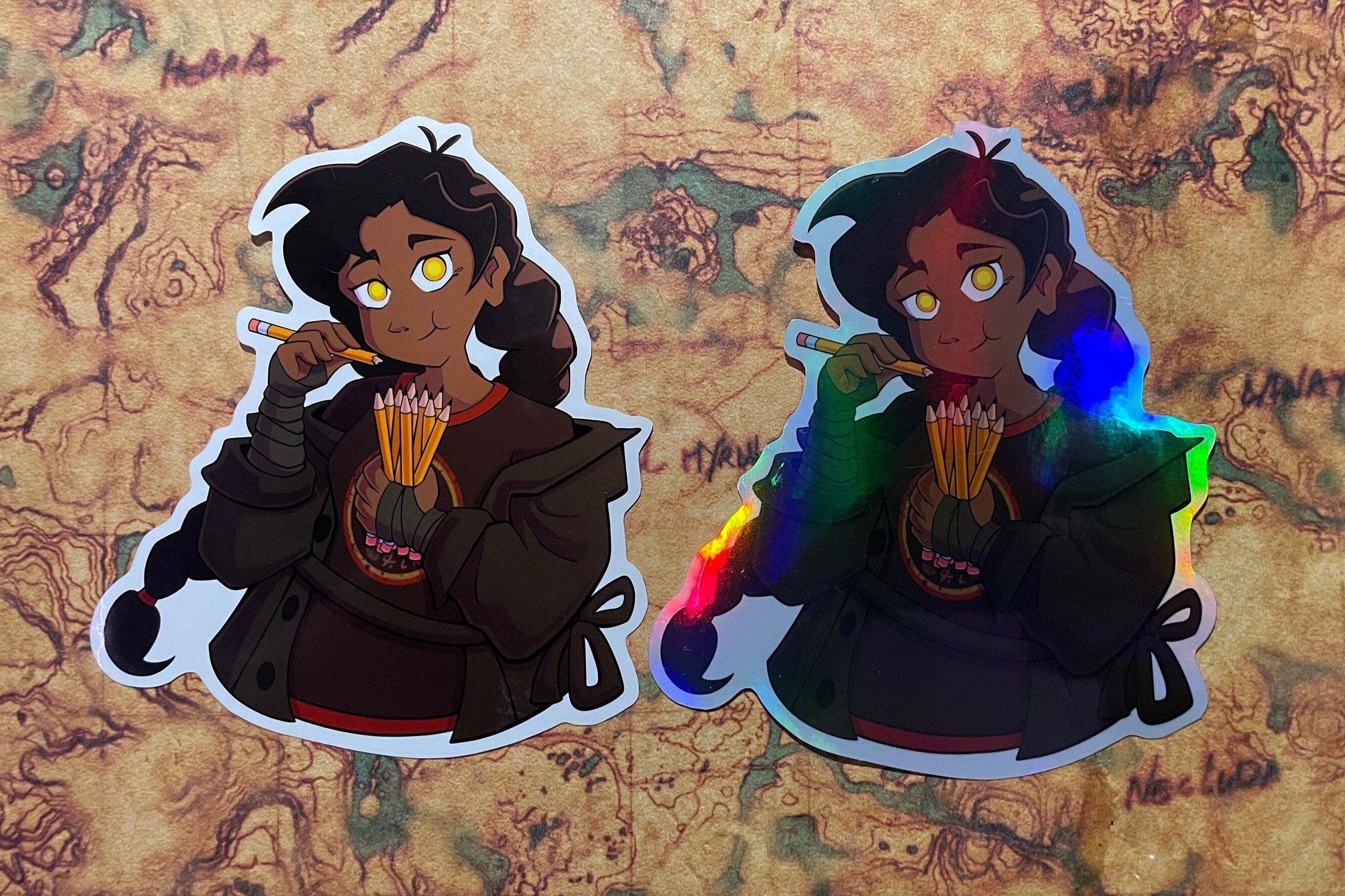 Nona Eating Pencils Vinyl Sticker