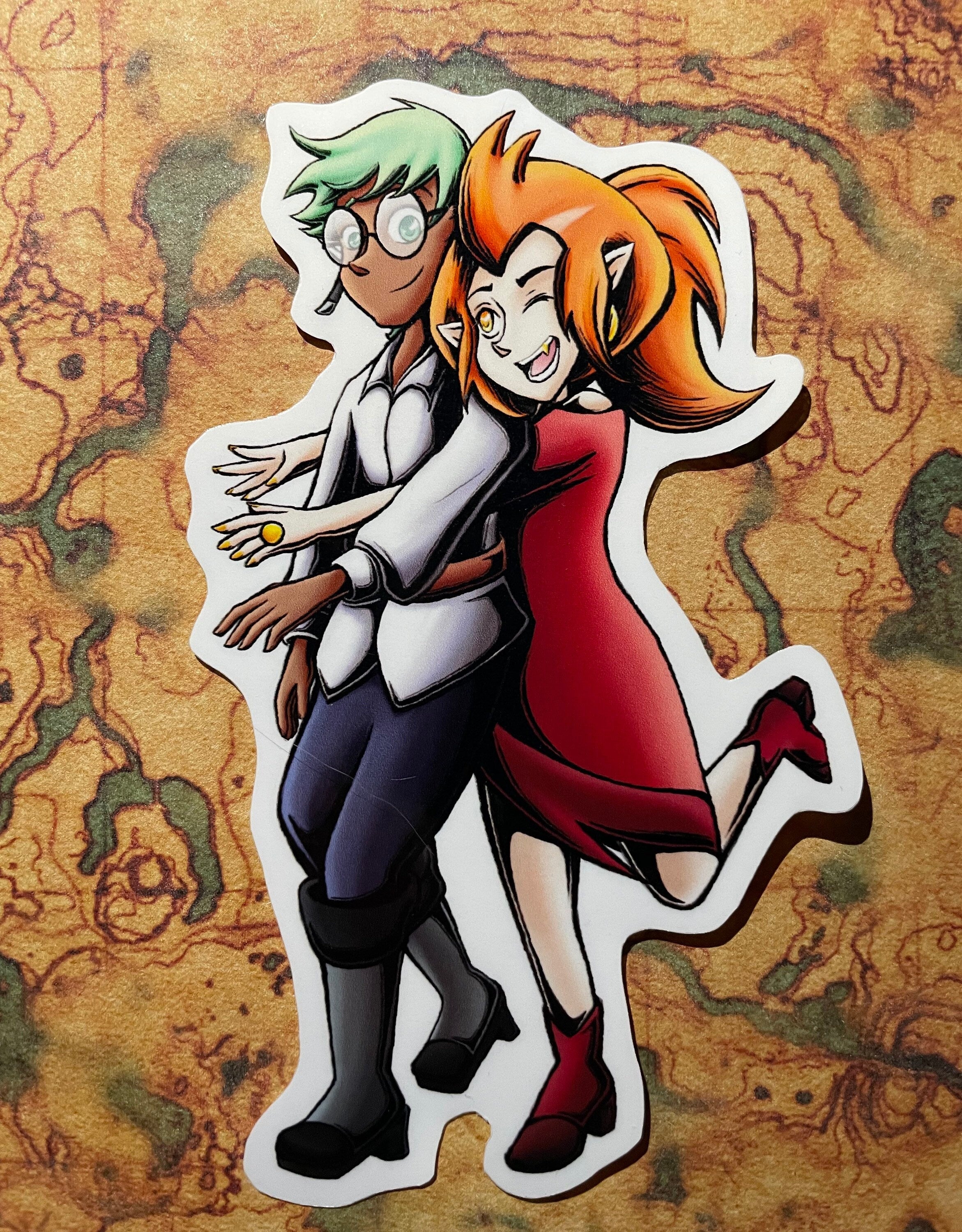 Eda and Raine Vinyl Sticker