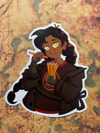 Nona Eating Pencils Vinyl Sticker