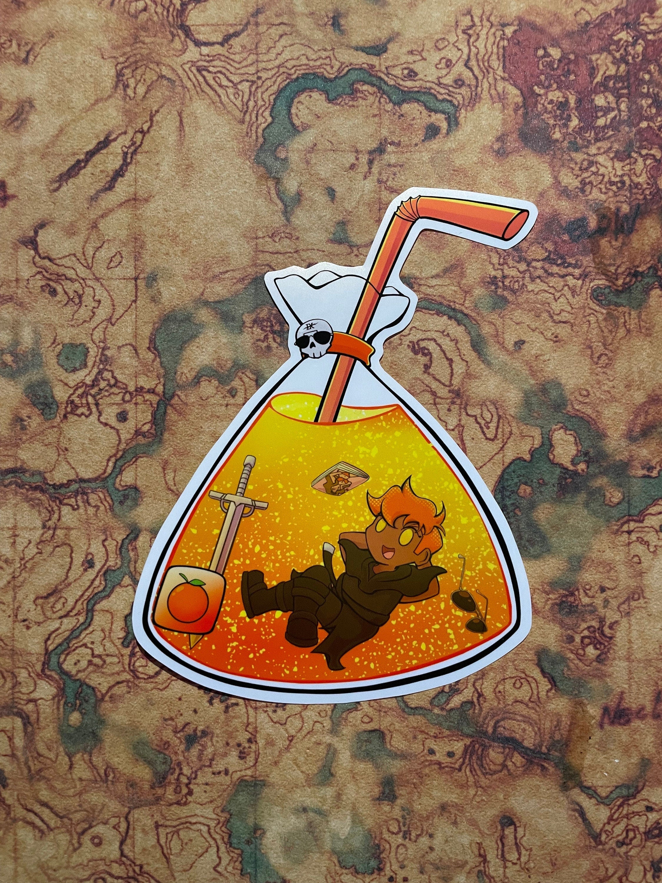 Bag Drinks (Gideon Orange Soda) Vinyl Sticker