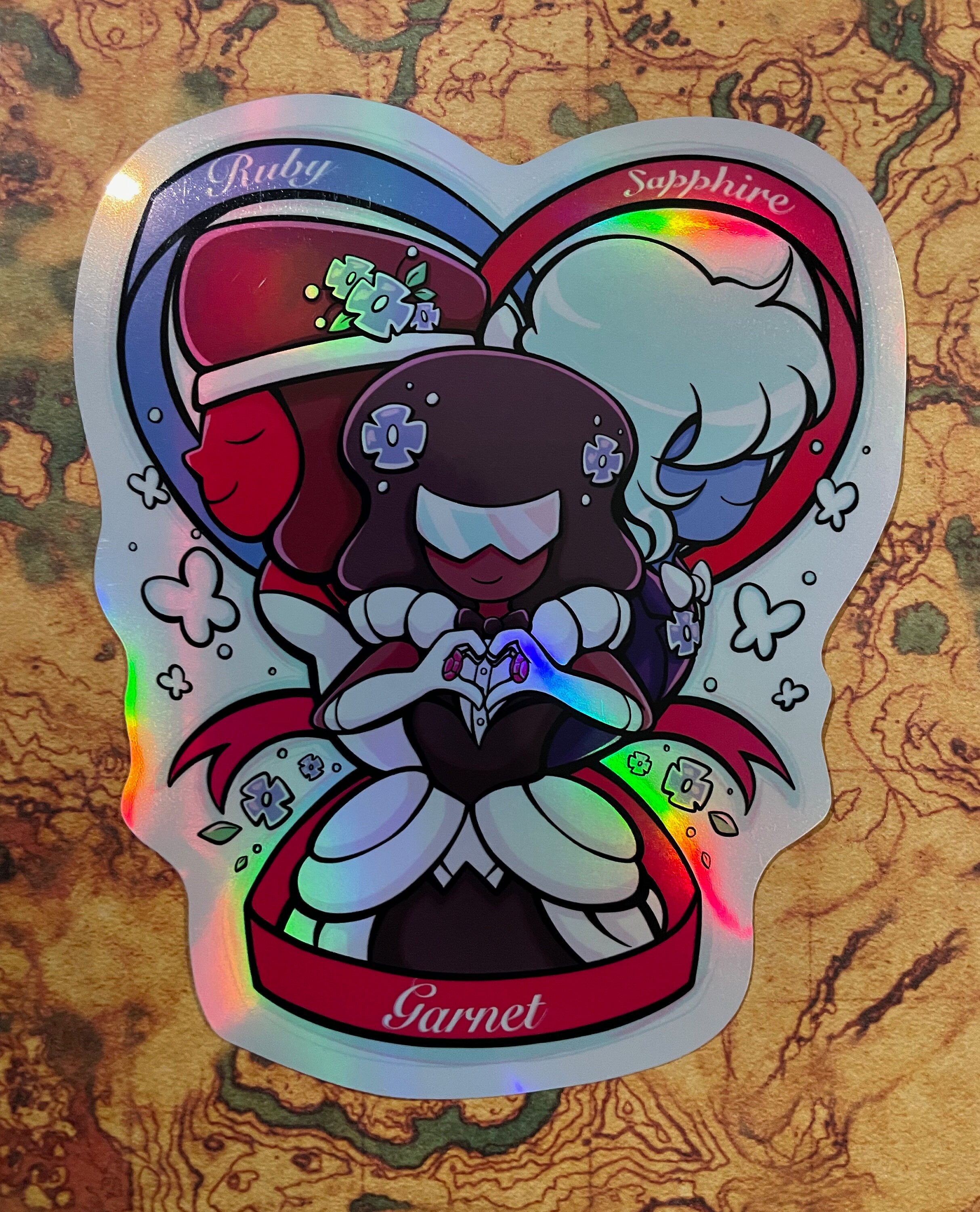 Garnet Ruby Sapphire Vinyl Sticker